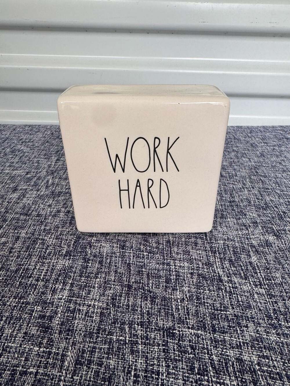 Rae Dunn Work Hard Be Brave Desk Block